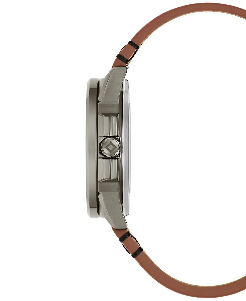 Bulova Men's Frank Lloyd Wright Usonian Automatic Brown Leather Strap Watch 39mm