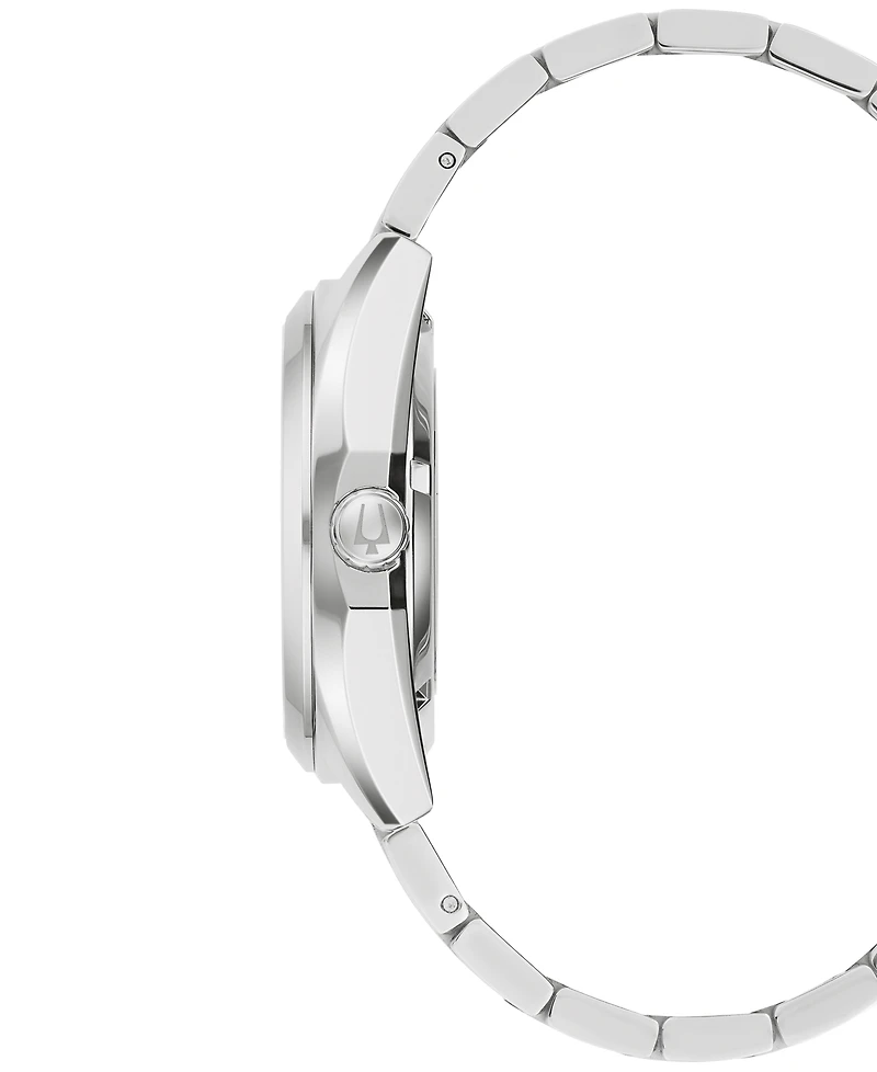 Bulova Men's Classic Surveyor Automatic Silver-Tone Stainless Steel Bracelet Watch 39mm