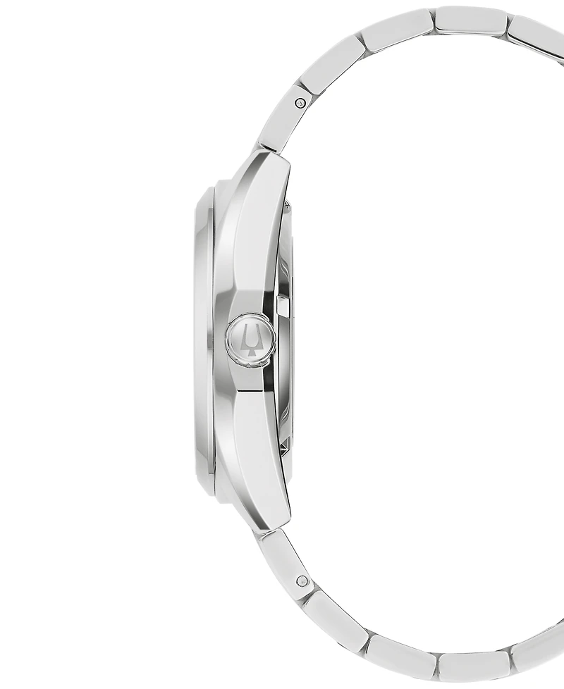 Bulova Men's Classic Surveyor Automatic Silver-Tone Stainless Steel Bracelet Watch 39mm