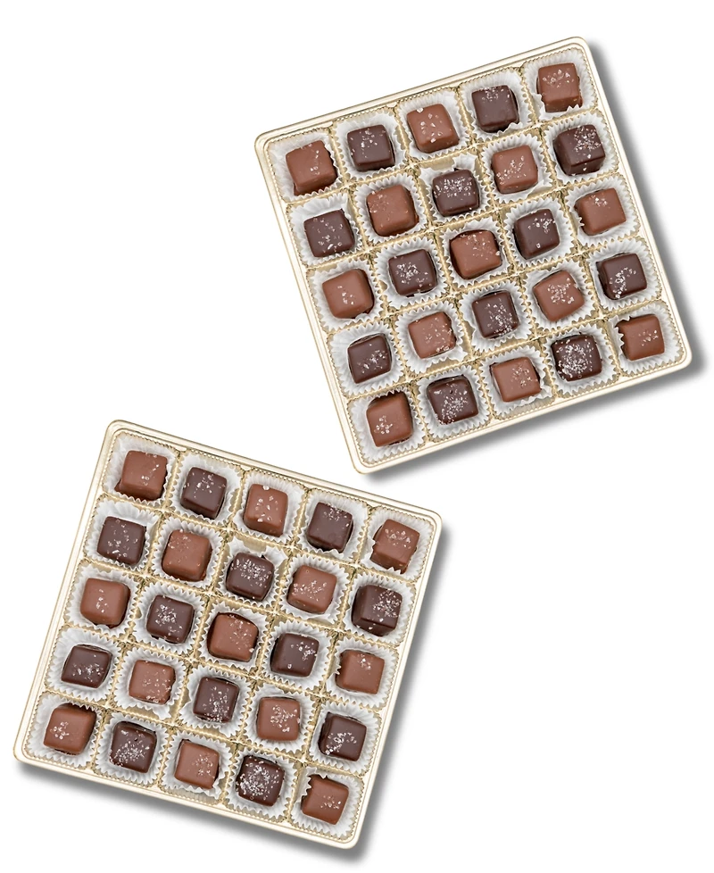 Bixby Chocolate Sea Salted Caramel Gift Box Dark & Milk Chocolate, 50 Pieces