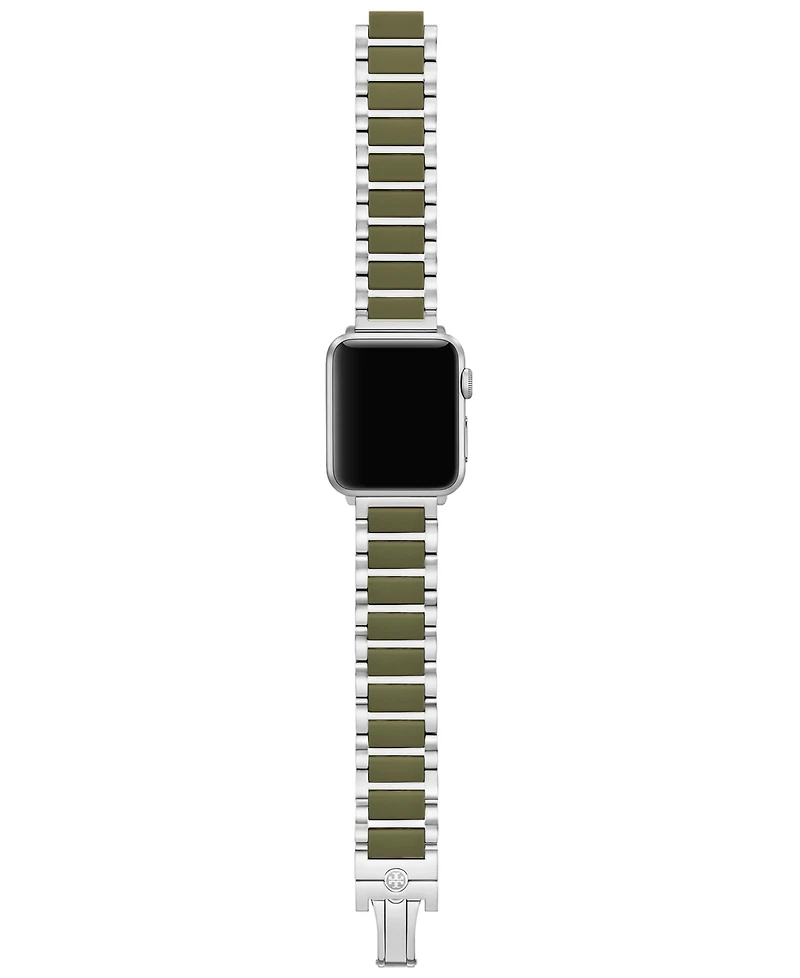 Tory Burch Women's The Kira Green Silicone & Stainless Steel Bracelet For Apple Watch 38mm-46mm