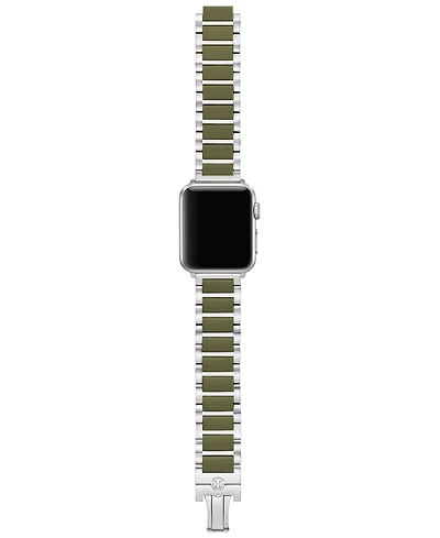Tory Burch Women's The Kira Green Silicone & Stainless Steel Bracelet For Apple Watch 38mm-46mm