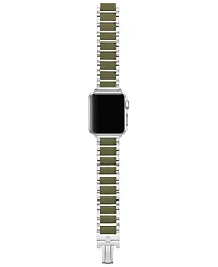 Tory Burch Women's The Kira Green Silicone & Stainless Steel Bracelet For Apple Watch 38mm-46mm