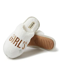 Dearfoams Women's Bridal Celebration Fuzzy Scuff House Slipper