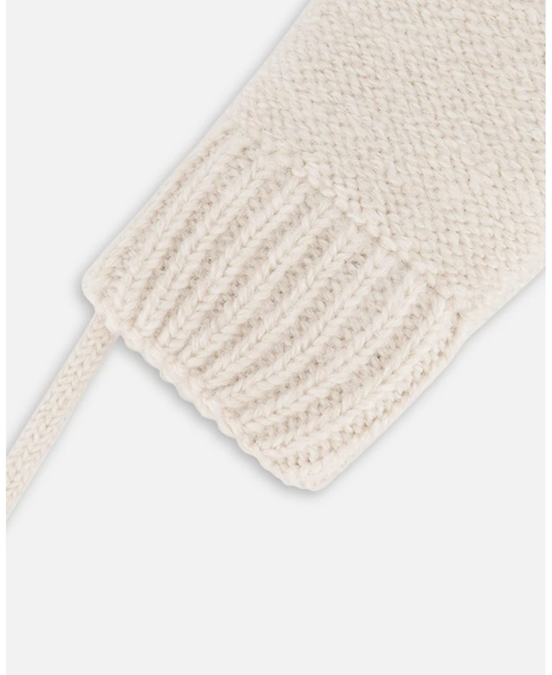 Deux par Baby Unisex Infant Knit Mittens Off-White 