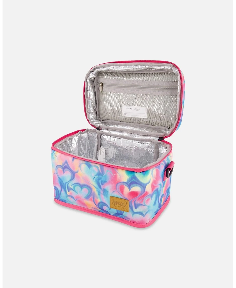 Deux par Deux Girl Lunch Box Rainbow Heart Print - Toddler|Child