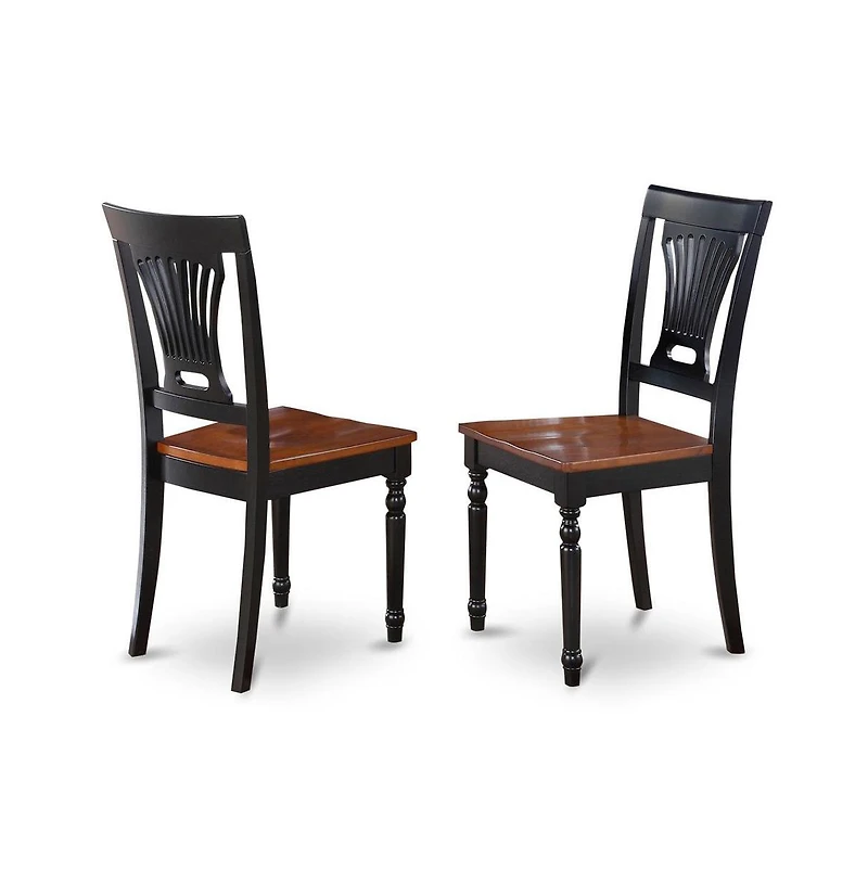 East West Furniture Dining Room Set Black & Cherry