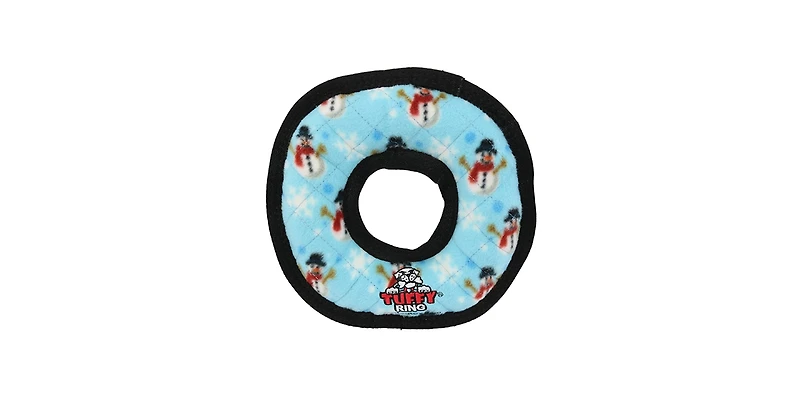 Tuffy Holiday Medium Ring Snowman, Dog Toy