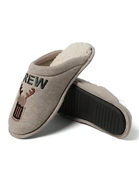 Dearfoams Men's Cozyfoams Holiday Novelty Scuff Slipper and Gift Bag