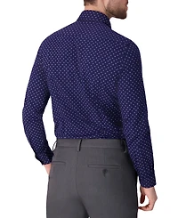 Victor Emmanuel Men's Geometric Print Dress Shirt