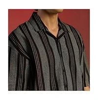 Campus Sutra Men's Woven Striped Oversized Shirt