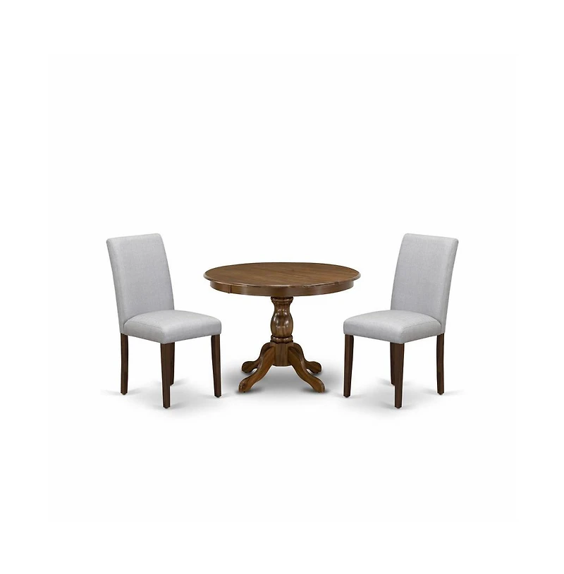 East West Furniture 3 Piece Dining Room Table Set