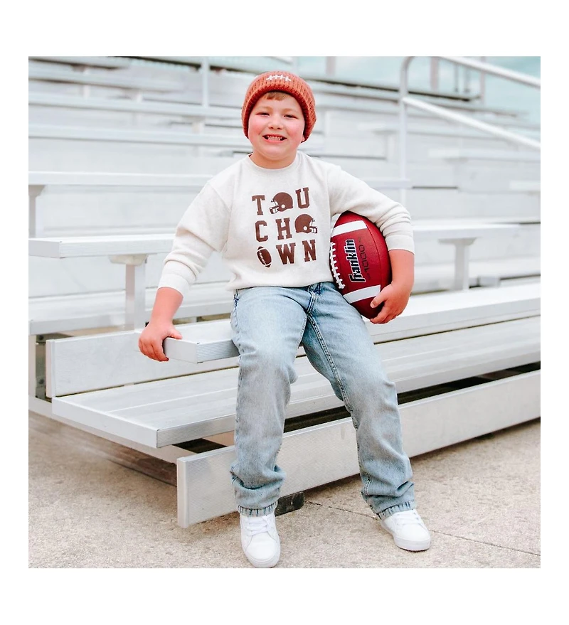 Sweet Wink Boys Football Lace Patch Beanie