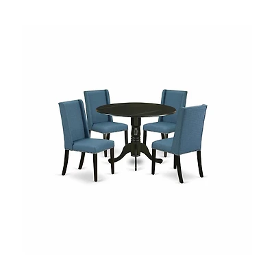 East West Furniture Dining Room Set Black