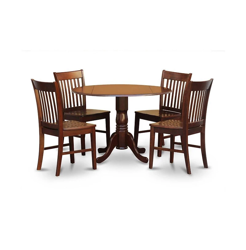 East West Furniture 5 Pc small Kitchen Table and Chairs set-small Kitchen Table plus 4 Kitchen Chairs