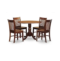 East West Furniture 5 Pc small Kitchen Table and Chairs set-small Kitchen Table plus 4 Kitchen Chairs