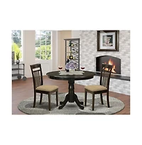 East West Furniture 3 Pc Kitchen nook Dining set-Dining Table and 2 dinette Chairs