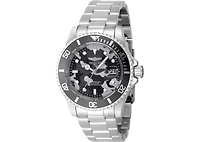 Invicta Men's 48566 Pro Diver Quartz 3 Hand Grey, Camouflage Dial Watch
