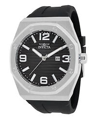Invicta Men's Huracan Quartz 3 Hand Black Dial Watch