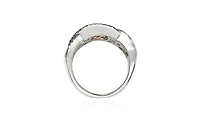 Suzy Levian New York Suzy Levian Sterling Silver Sapphire Crossover Ring
