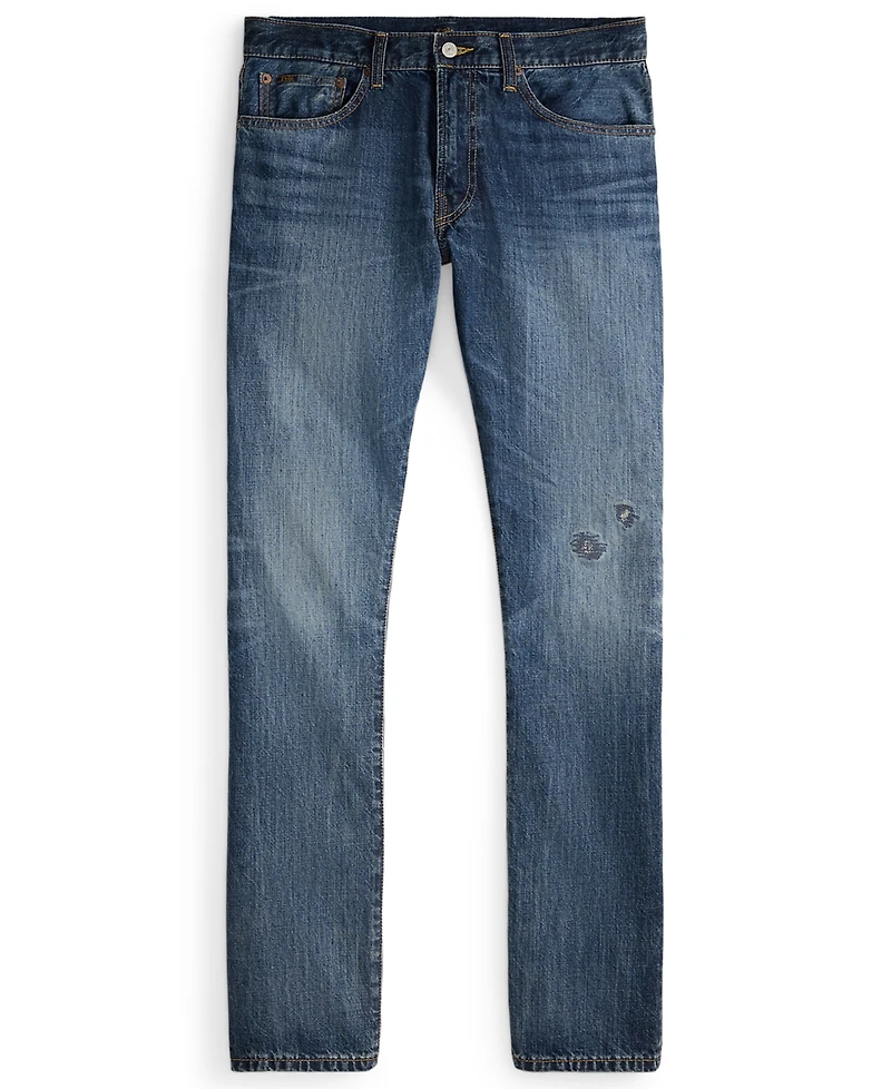 Polo Ralph Lauren Men's Varick Slim Straight Distressed Jeans