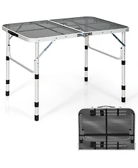 Aluminum Grill Table with Iron Mesh Top
