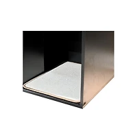 Aostirmotor Black 36 in. Cat House Cat Litter Box Enclosure Hidden Furniture with Scratch Pad