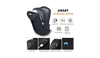 14-16 inch Sling Bag for Men,Black Crossbody Bag with Usb Charging Port Fits 10.2inch iPad, Casual Daypack(Black)