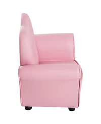 Maison Boucle Kids Tufted Armchair with Crystal Accents, Pink Toddler Sofa for Girls Bedroom or Playroom-Maison Boucle