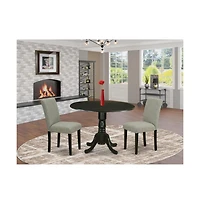 East West Furniture Dining Room Set Black