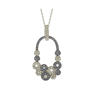 Suzy Levian New York Suzy Levian Sterling Silver Sapphire Multi-Circle Small Pendant