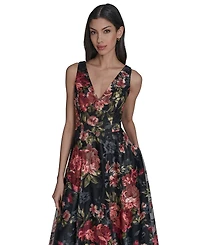 Eliza J Petite Sleeveless Fit and Flare Midi Dress