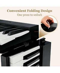 88-Key Foldable Digital Piano with Midi and Wireless Bluetooth