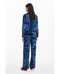 Desigual Women's Palm tree denim jacket