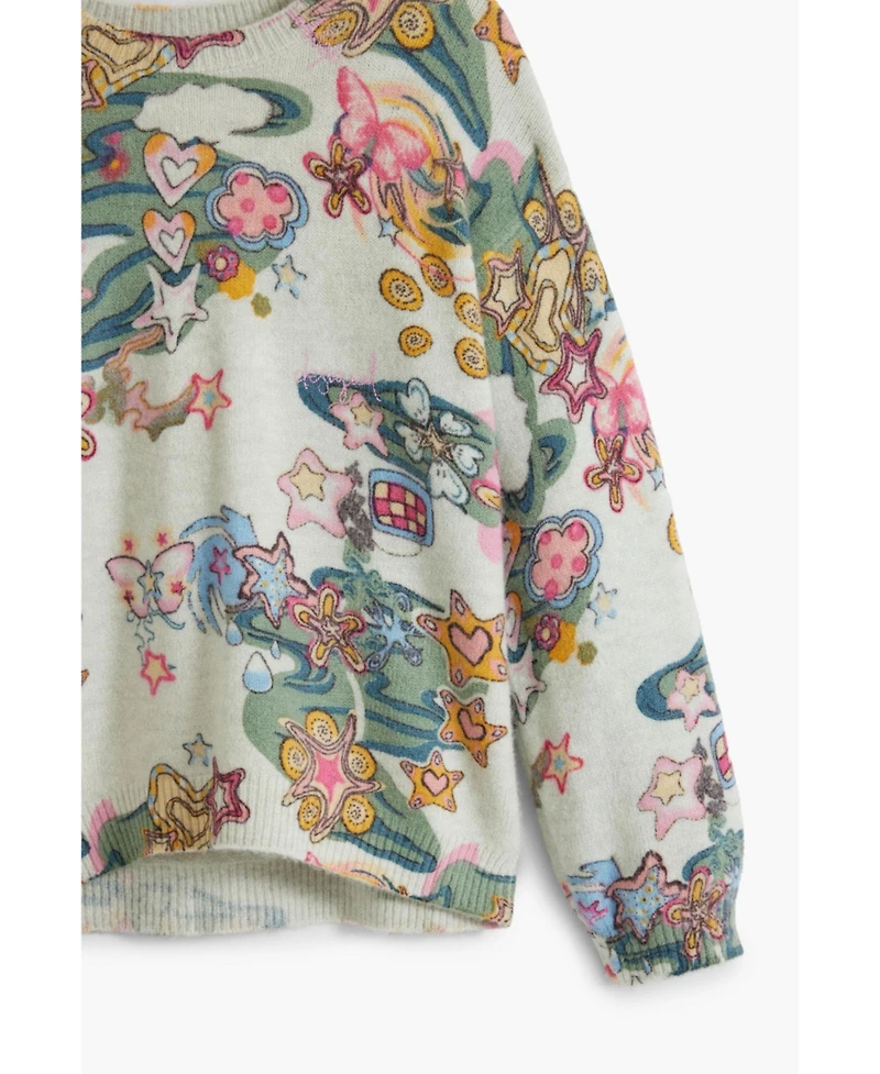 Desigual Girls's Patterned figures sweater