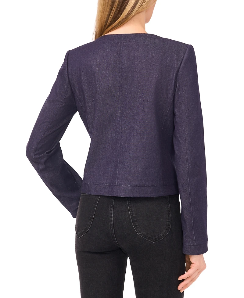 CeCe Women's Patch Pocket Long Sleeve Jacket