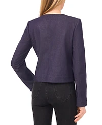CeCe Women's Patch Pocket Long Sleeve Jacket