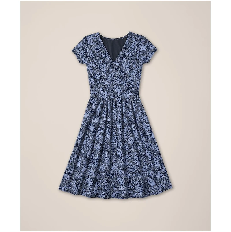 Pact Women's Fit & Flare Crossover Dress