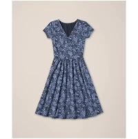 Pact Women's Fit & Flare Crossover Dress