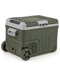 Akiudex Portable Car Refrigerator Freezer with Wheels and Dual Power 35L/50L