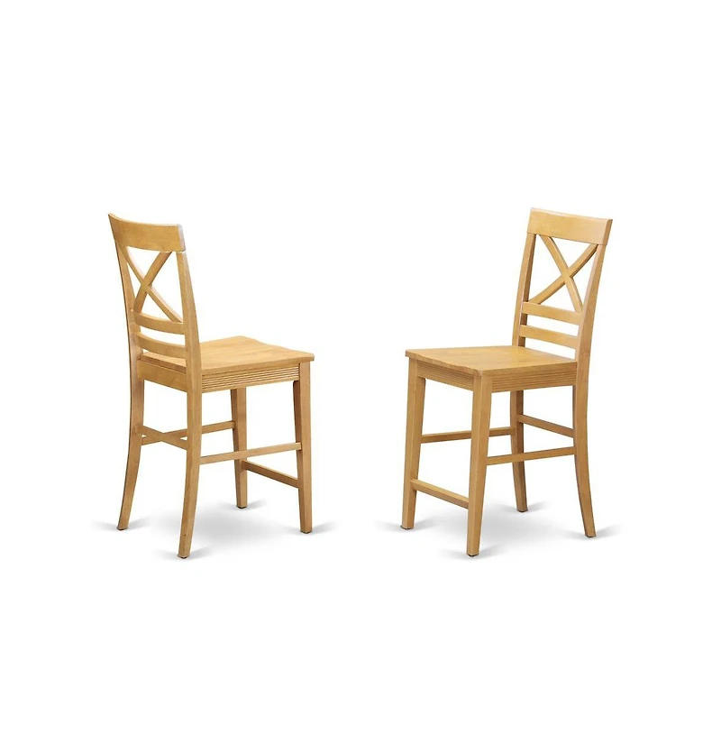 East West Furniture 5 Pc counter height pub set-pub Table and 4 counter height Dining chair