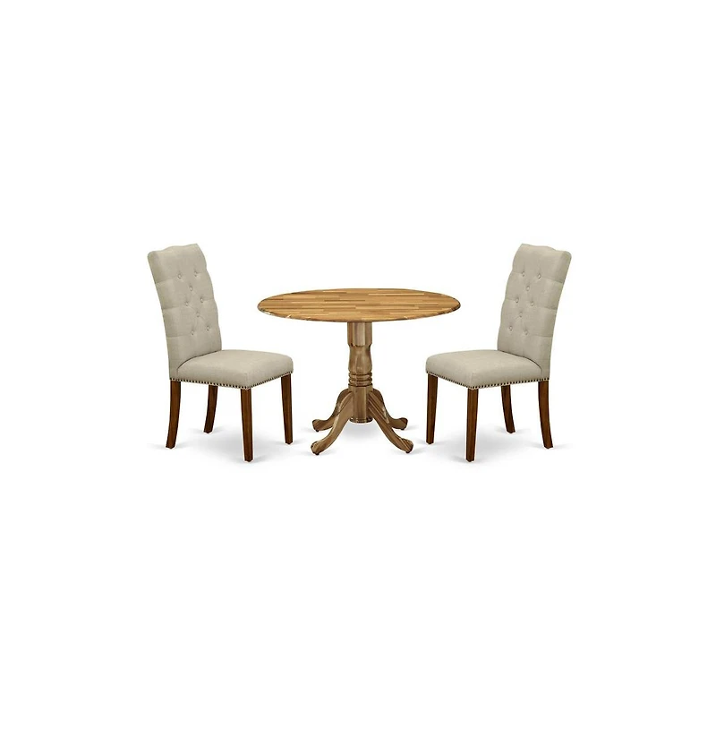 East West Furniture Dining Room Set Natural
