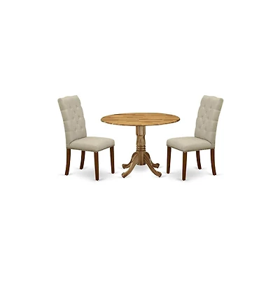 East West Furniture Dining Room Set Natural