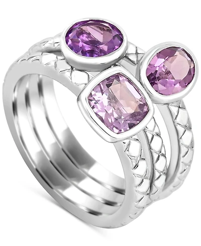 Multi-Gemstone (1-5/8 ct. t.w.) Ring Sterling Silver
