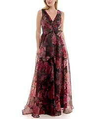 Taylor Women's Coordinating Sash V-Neck Dress