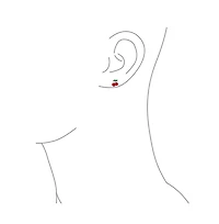 Bling Jewelry Set of 2 Small Summer Fruit Red Strawberry Cherry Stud Earrings Sterling Silver
