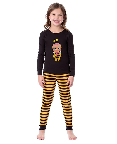 Cry Babies Magic Tears Girls' Bumblebee Unisex Kids Tight Fit Sleep Pajama Set