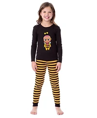 Cry Babies Magic Tears Girls' Bumblebee Unisex Kids Tight Fit Sleep Pajama Set