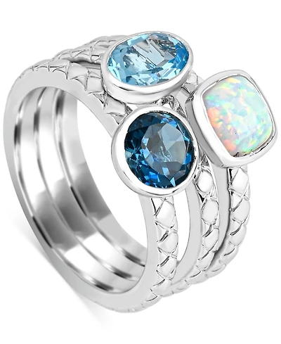 Multi-Gemstone (1-5/8 ct. t.w.) Ring Sterling Silver