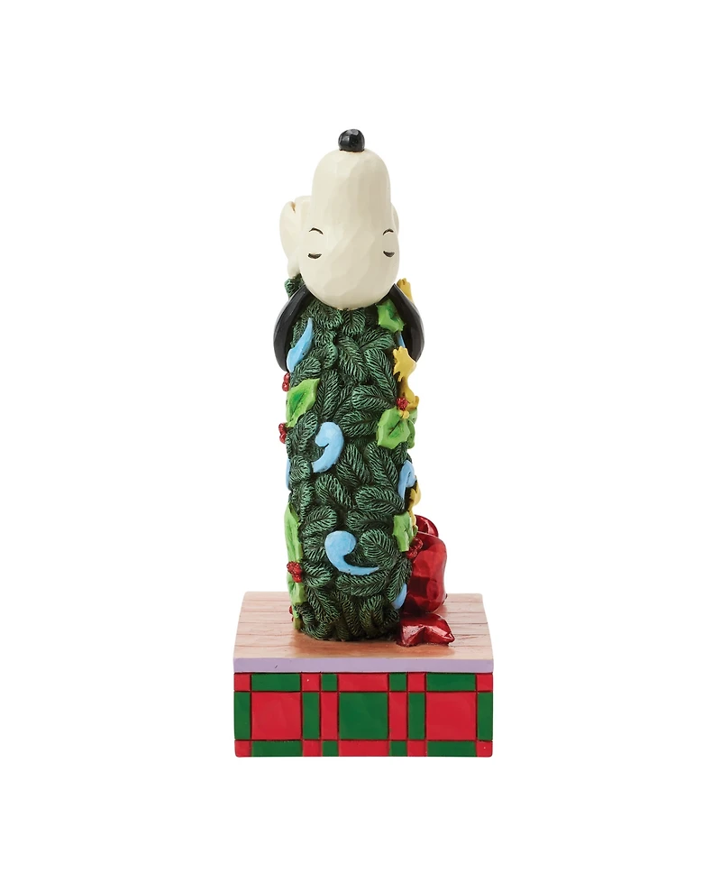 Jim Shore Snoopy Sleeping on Led Wreath Figurine